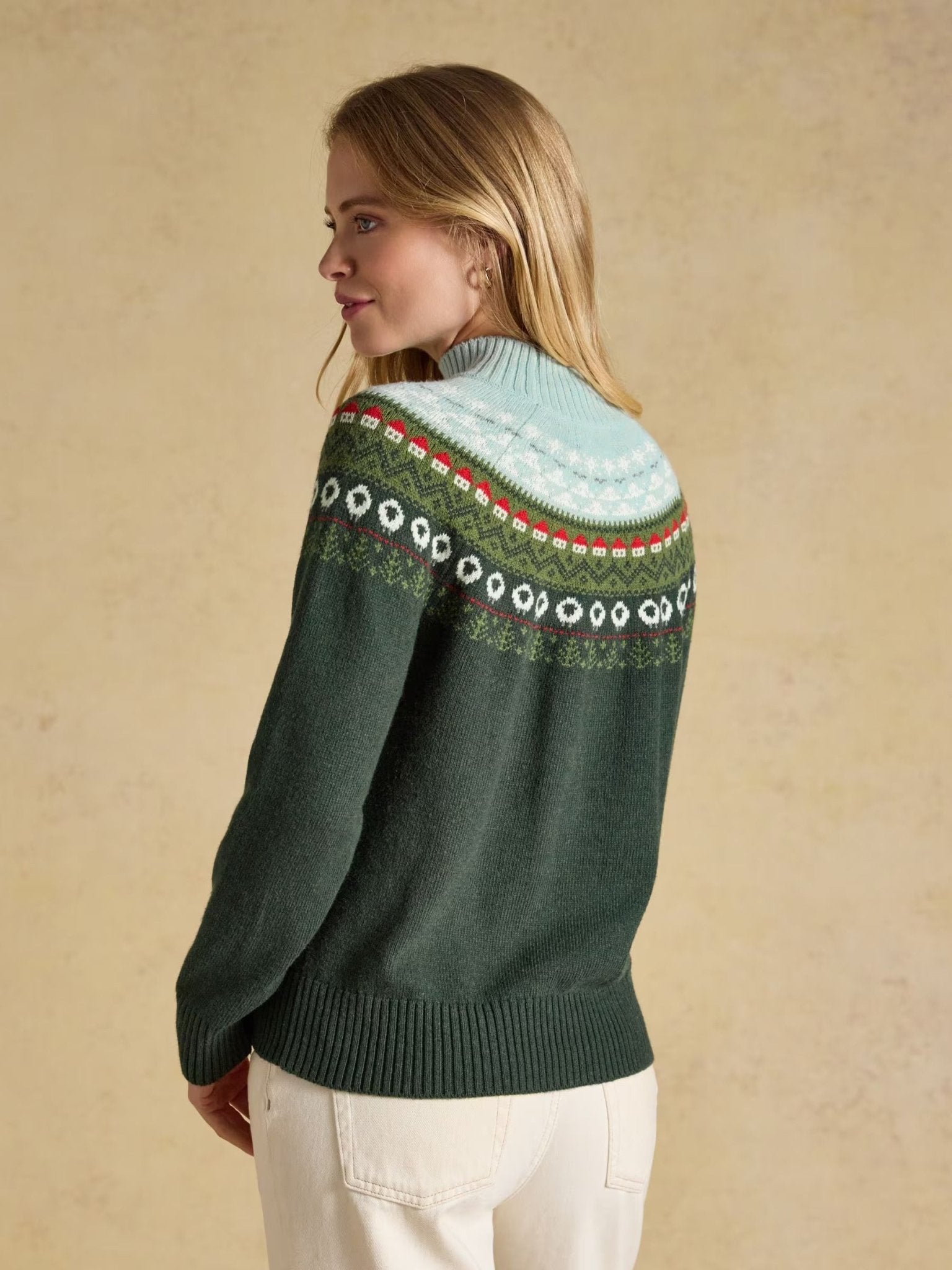 Young Ideas & Henmores -Landscape Fairisle Knit -Green -L