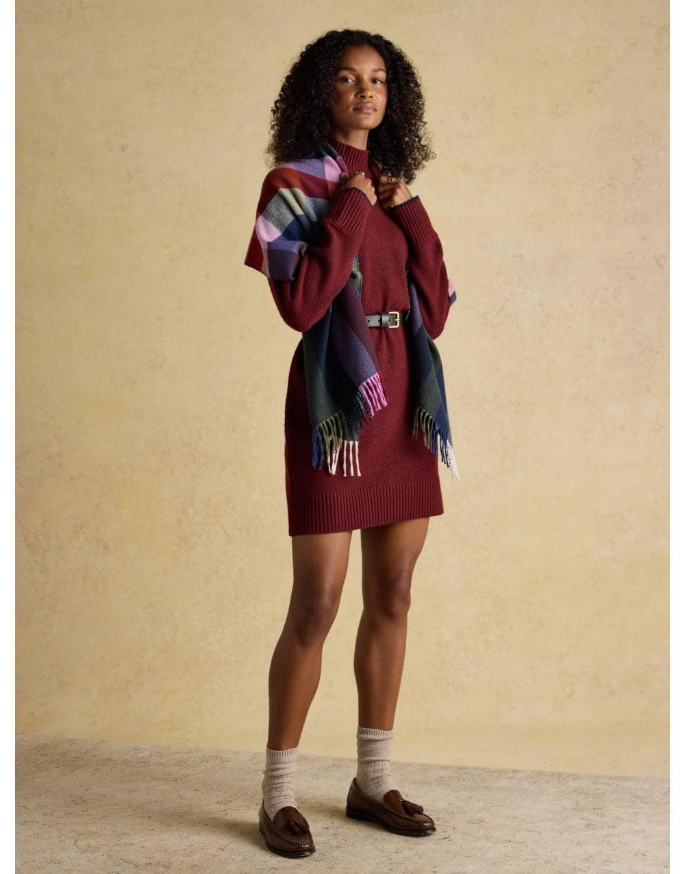 Young Ideas/Henmores - Langtree Scarf - Berry Red - OS