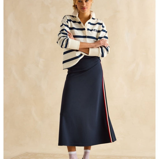 Young Ideas/Henmores - Lara Striped Rugby Polo - Navy Stripe - 8