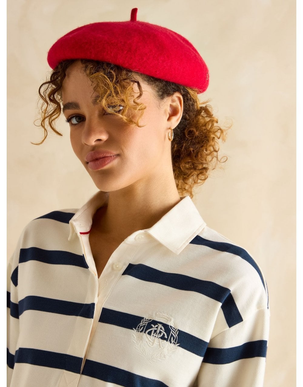 Young Ideas/Henmores - Lara Striped Rugby Polo - Navy Stripe - 8