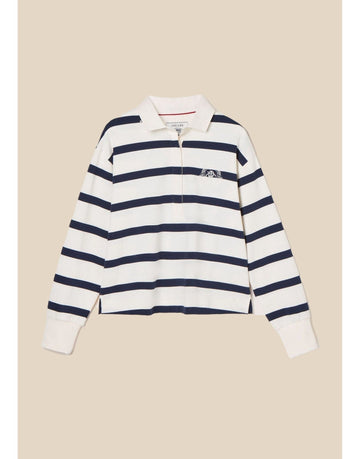Young Ideas/Henmores - Lara Striped Rugby Polo - Navy Stripe - 8