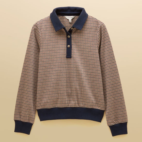 Young Ideas & Henmores -Laurel Collared Top -Navy/Red Check -8