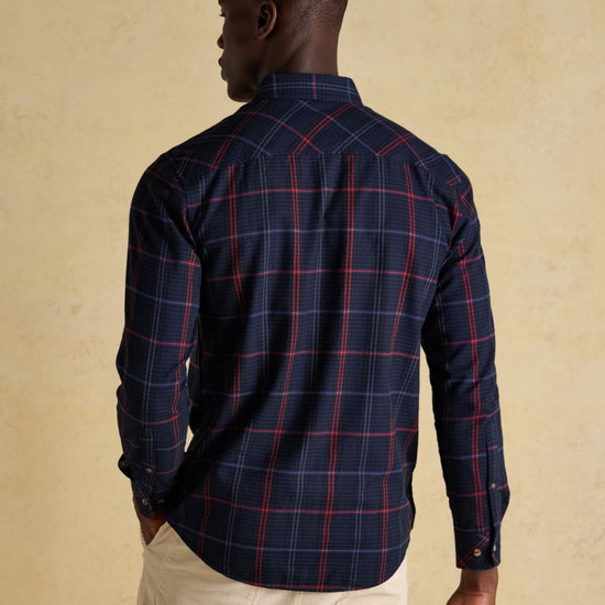 Young Ideas/Henmores - Lightweight Brushed Flannel Shirt - Navy - M