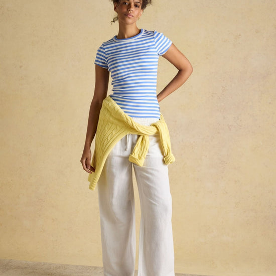 Young Ideas & Henmores - Linen Wide Leg - White - 8