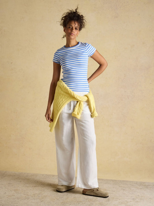 Young Ideas & Henmores - Linen Wide Leg - White - 8