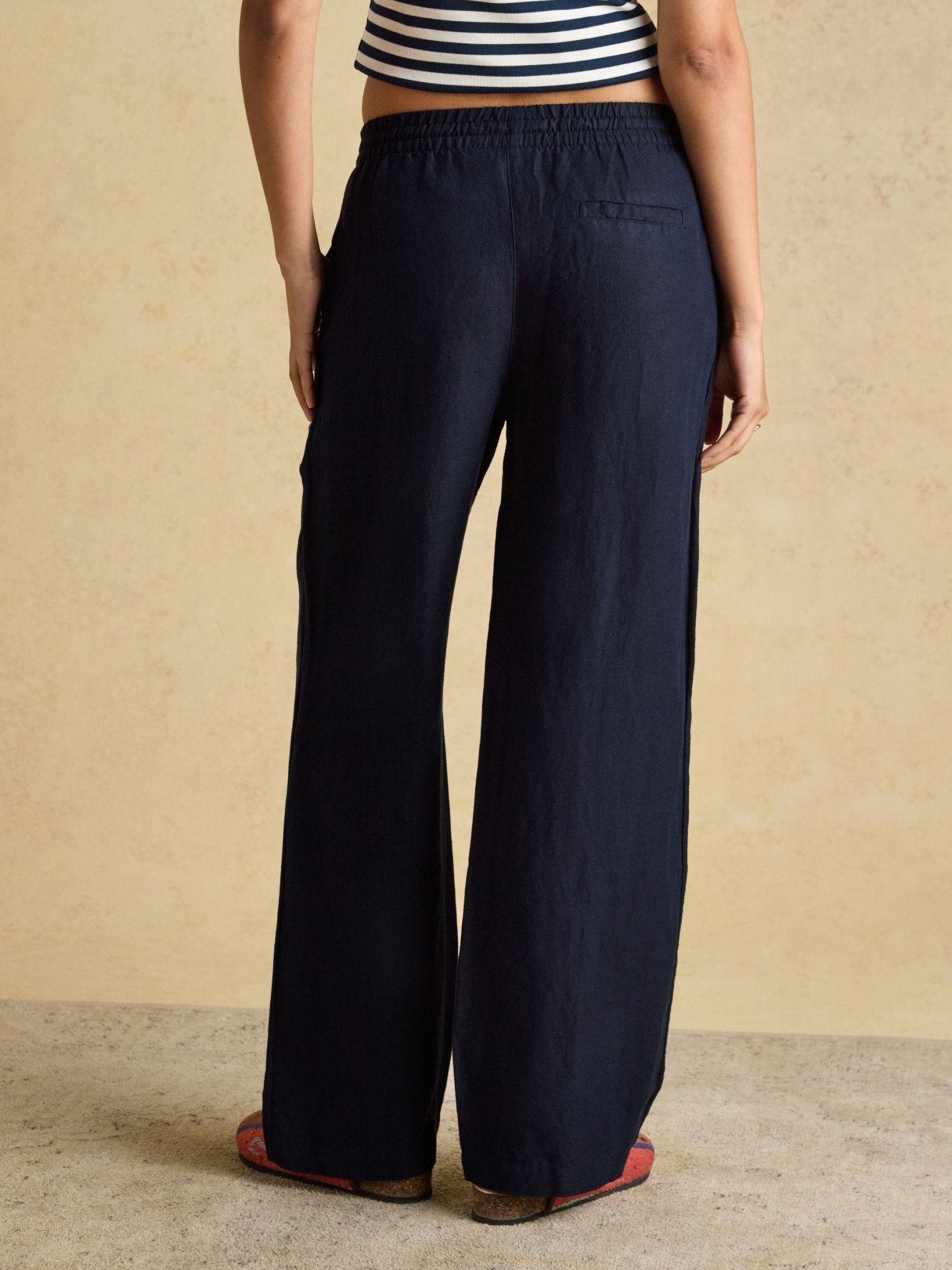 Young Ideas & Henmores - Linen Wide Leg - Navy - 8
