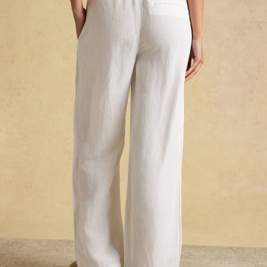 Young Ideas & Henmores - Linen Wide Leg - White - 8