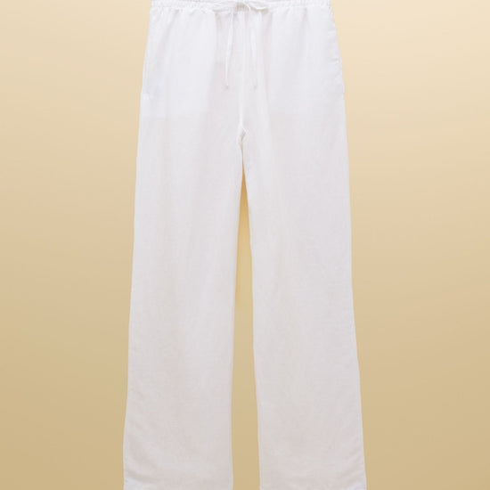 Young Ideas & Henmores - Linen Wide Leg - White - 8