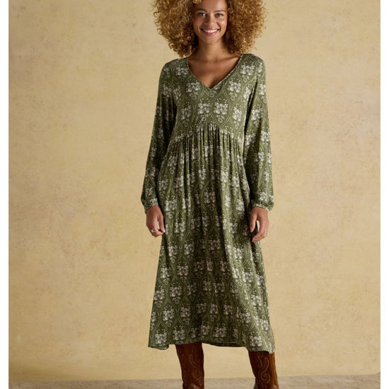 Young Ideas/Henmores - Long Sleeve Nia Dress - Green - S