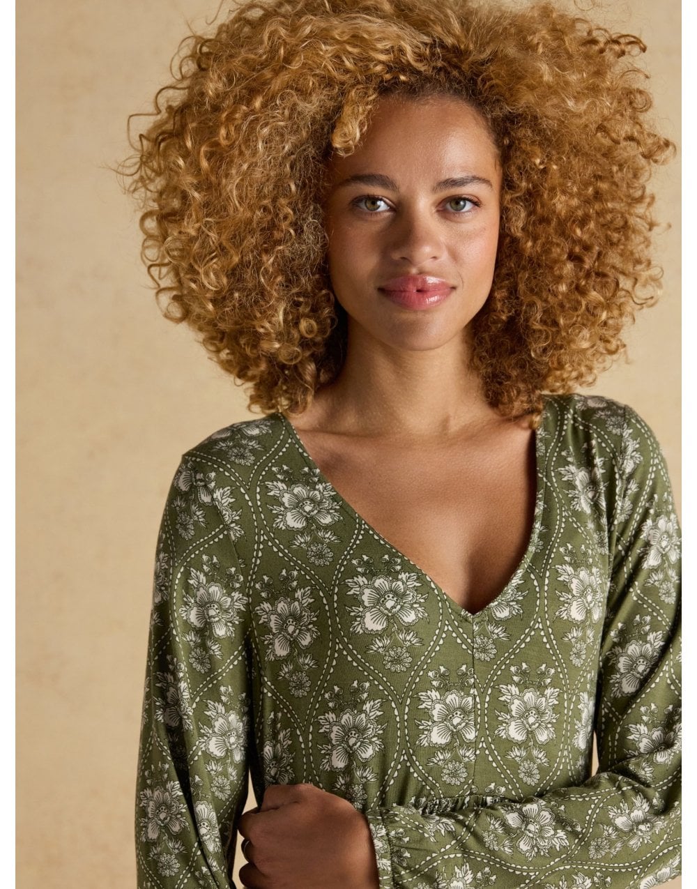 Young Ideas/Henmores - Long Sleeve Nia Dress - Green - S