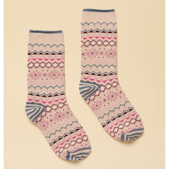 Young Ideas/Henmores - Lucille Socks - Green/Pink - OS