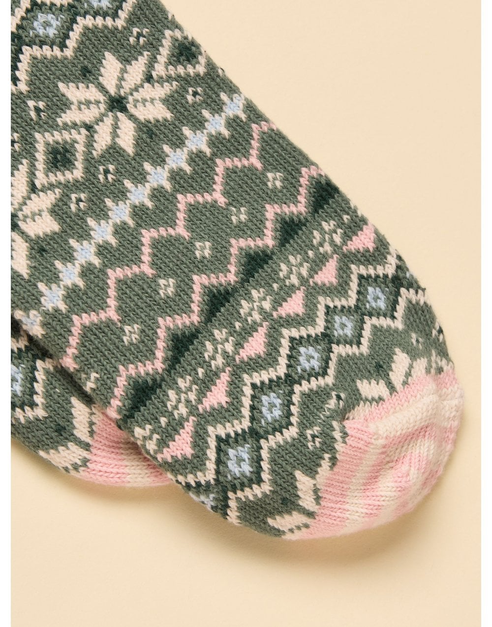 Young Ideas/Henmores - Lucille Socks - Green/Pink - OS
