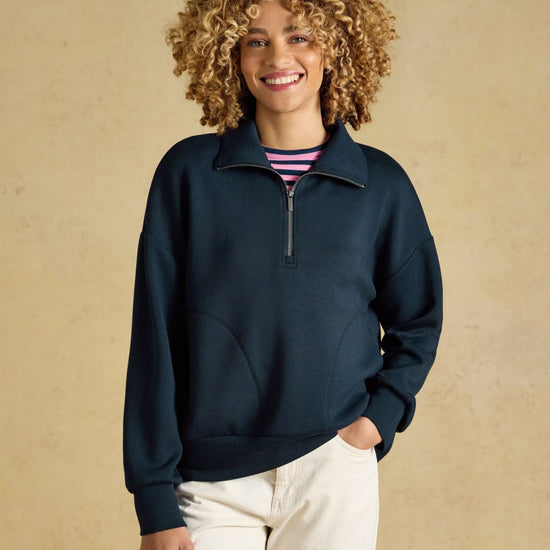 Young Ideas & Henmores -Luxe Club Half Zip -Navy -8