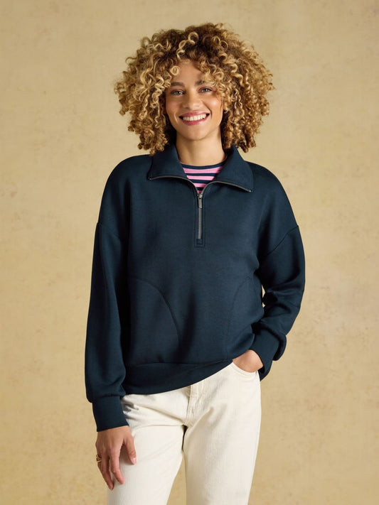 Young Ideas & Henmores -Luxe Club Half Zip -Navy -8