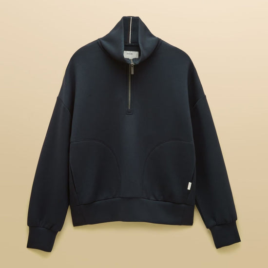 Young Ideas & Henmores -Luxe Club Half Zip -Navy -8