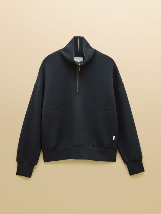 Young Ideas & Henmores -Luxe Club Half Zip -Navy -8