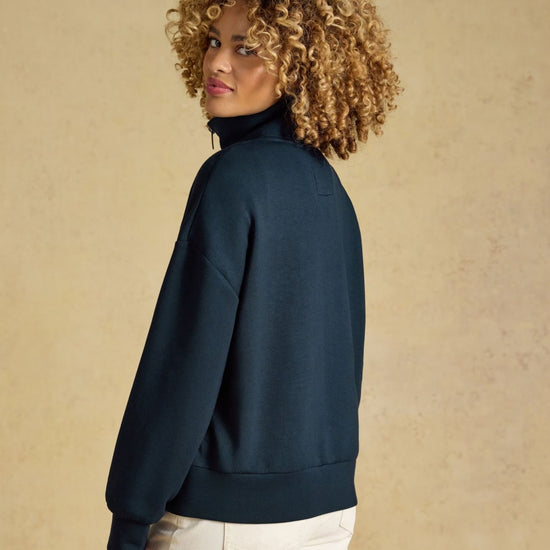 Young Ideas & Henmores -Luxe Club Half Zip -Navy -8