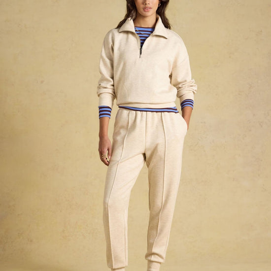 Young Ideas & Henmores -Luxe Club Half Zip -Oat -8