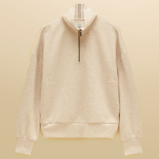 Young Ideas & Henmores -Luxe Club Half Zip -Oat -8