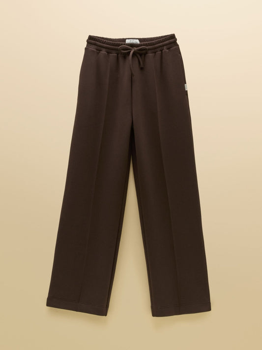 Young Ideas & Henmores -Luxe Club Wide Leg Jogger -Chocolate Brown -8