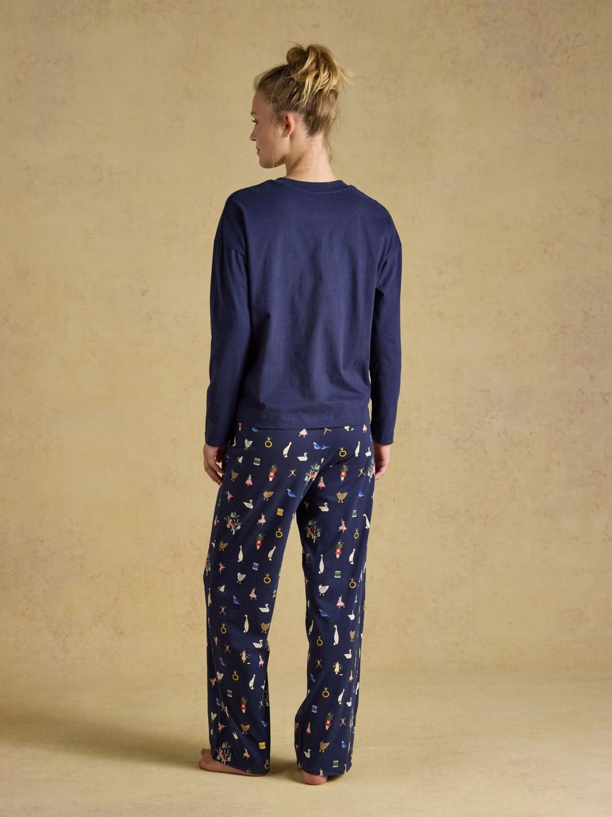 Young Ideas & Henmores -Lyla Jersey PJ Set -Navy Icons -L