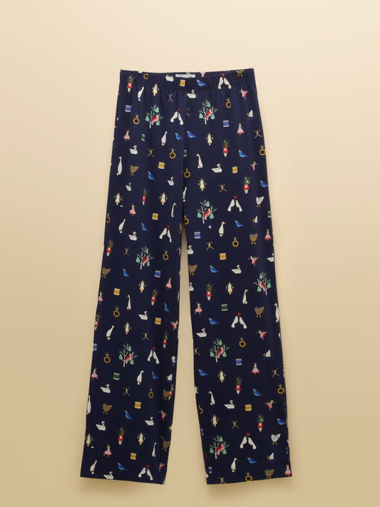 Young Ideas & Henmores -Lyla Jersey PJ Set -Navy Icons -L