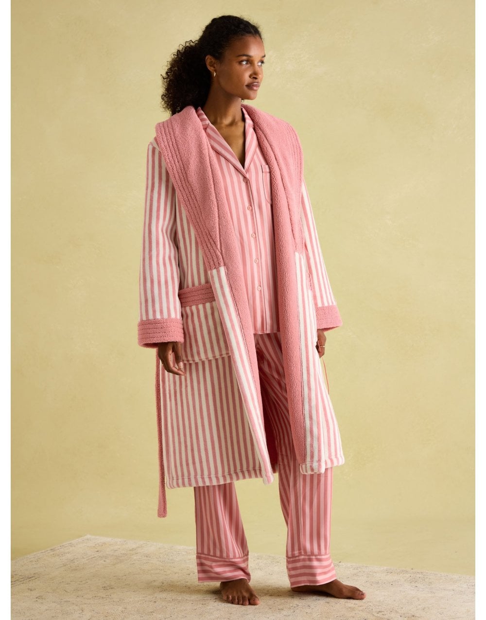 Young Ideas/Henmores - Matilda Dressing Gown - Navy - L/XL