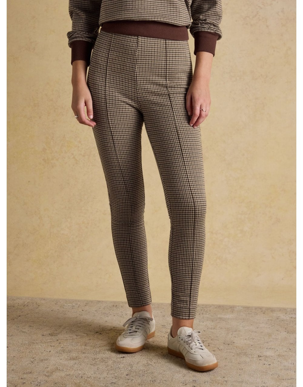 Young Ideas/Henmores - Mia Check Trousers - Brown - 8