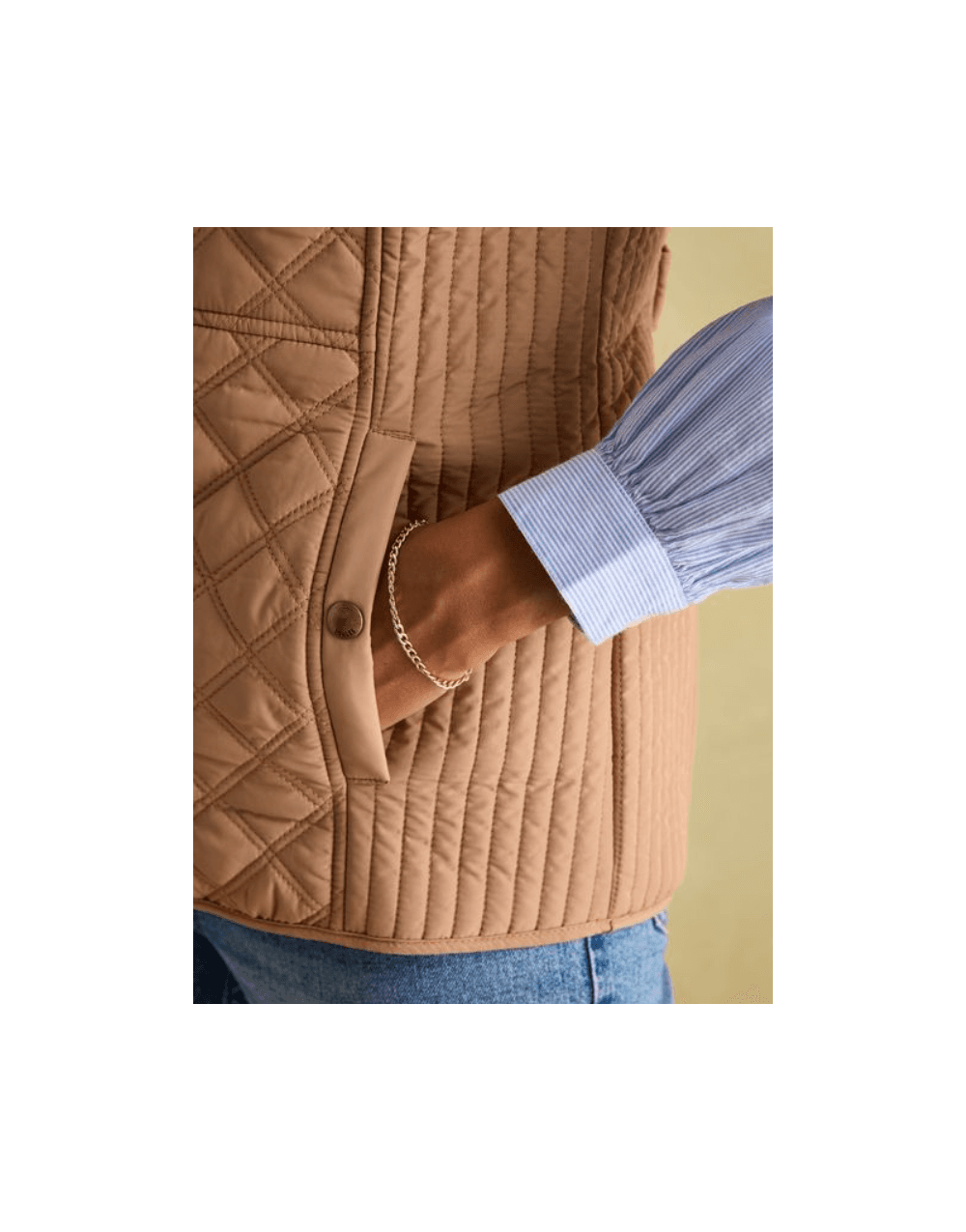 Young Ideas/Henmores - Minx Diamond Quilt Gilet - Black - 8