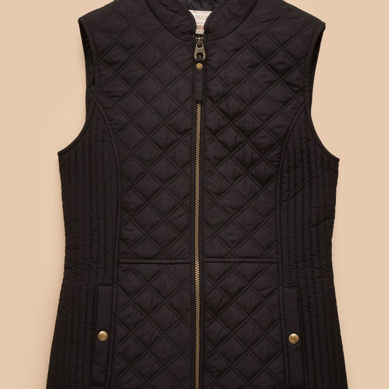 Young Ideas/Henmores - Minx Diamond Quilt Gilet - Black - 8