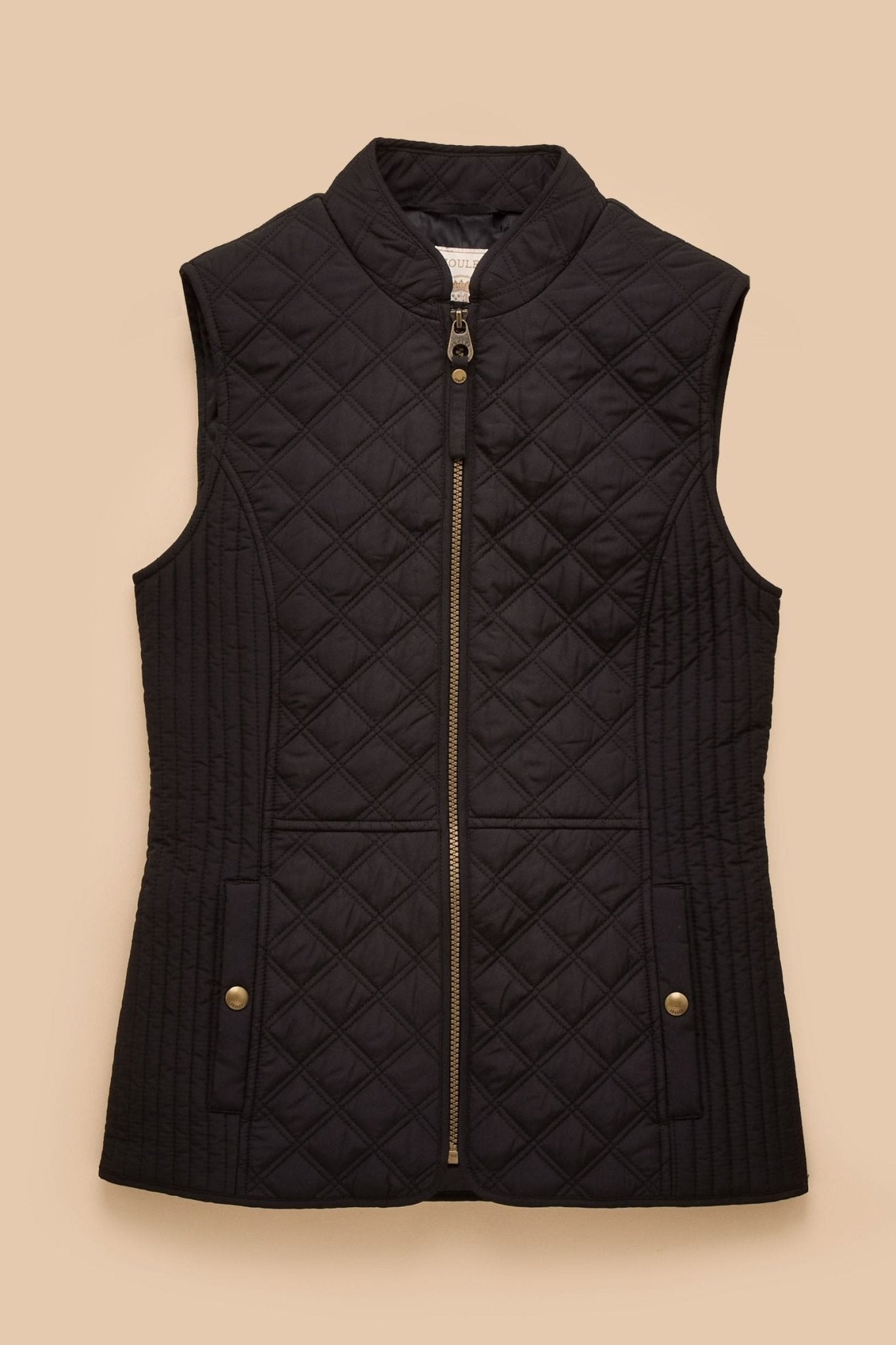 Young Ideas/Henmores - Minx Diamond Quilt Gilet - Black - 8