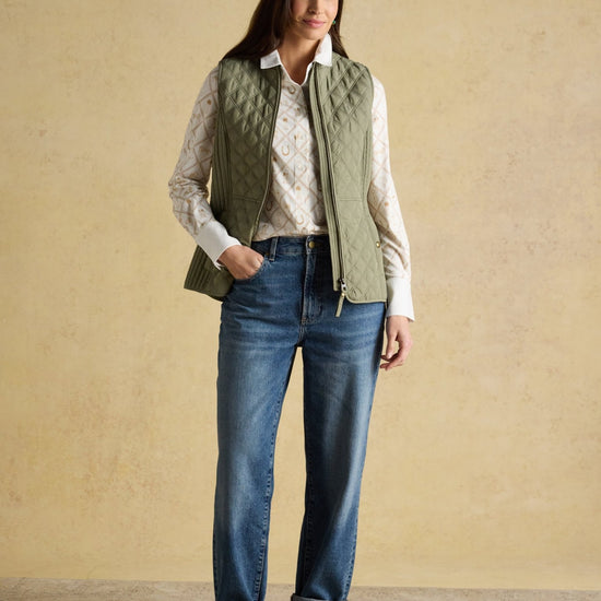Young Ideas & Henmores -Minx Gilet -Green Taupe -8