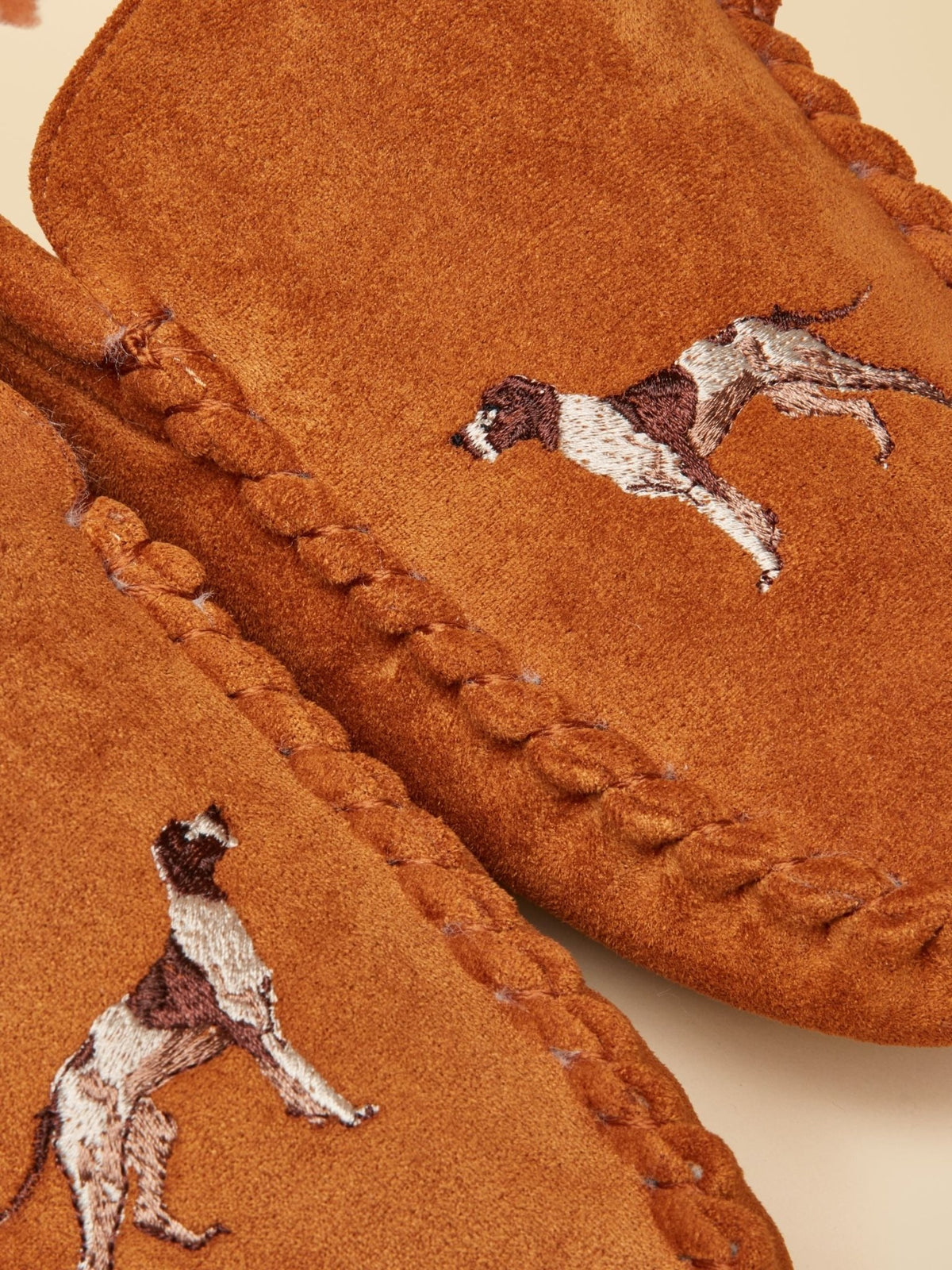 Young Ideas & Henmores -Moccasin Slipper -Tan Brown -M