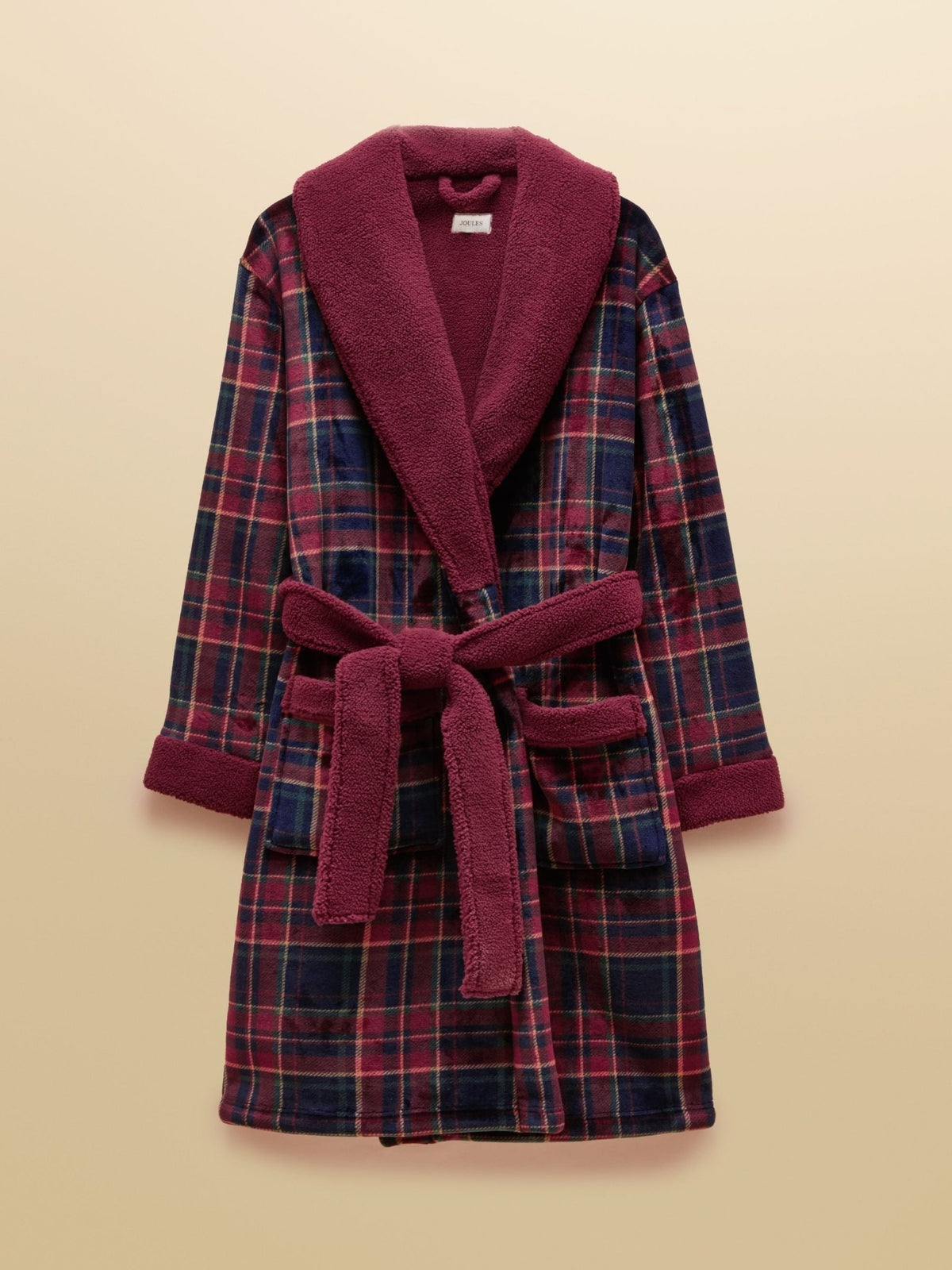 Young Ideas & Henmores -Montague Dressing Gown -Burgundy Red -L/XL