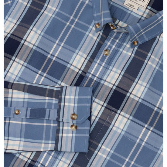 Young Ideas/Henmores - Movement Long Sleeve Shirt - Blue/White - M