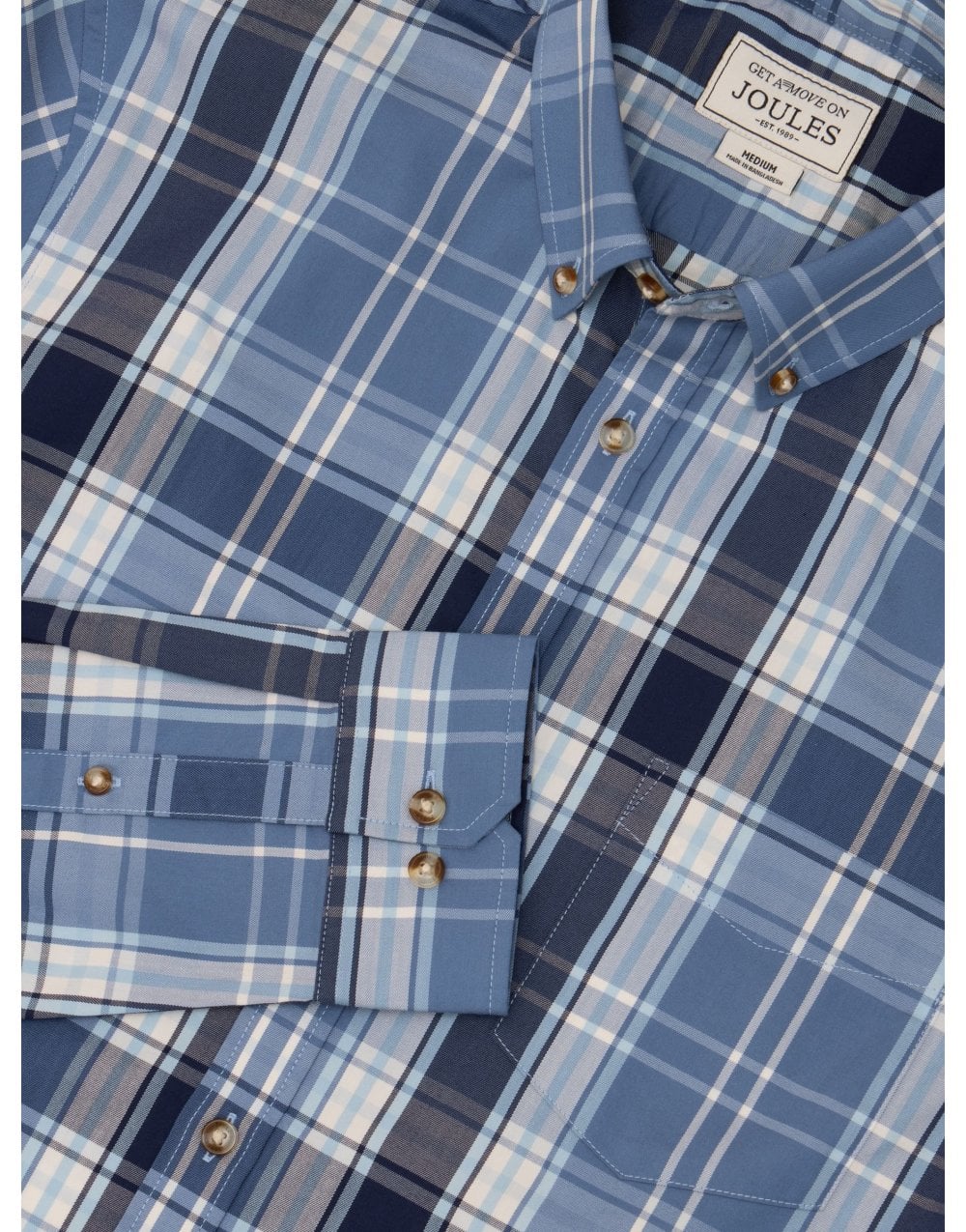 Young Ideas/Henmores - Movement Long Sleeve Shirt - Blue/White - M