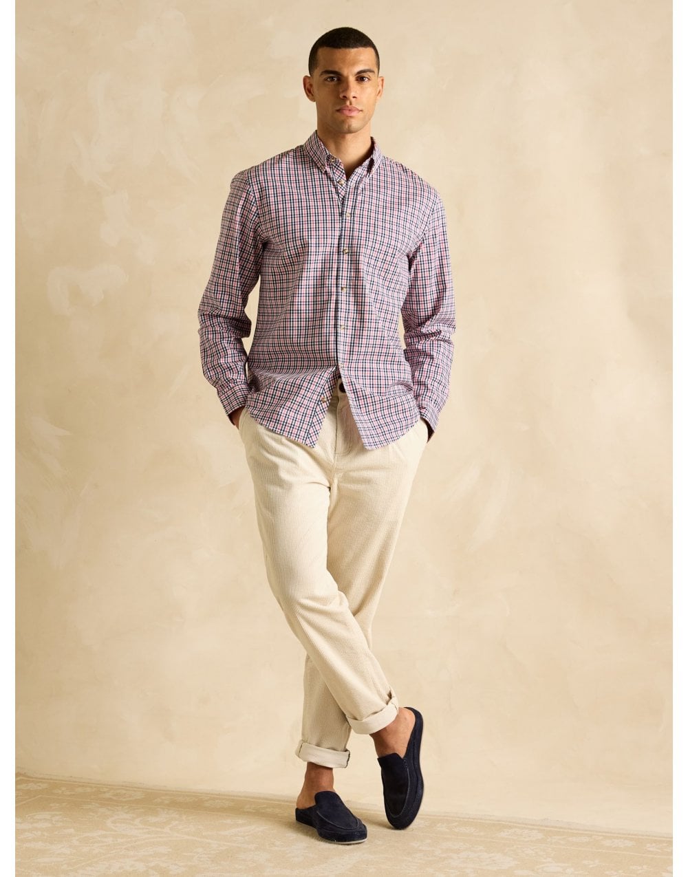 Young Ideas/Henmores - Movement Long Sleeve Shirt - Blue/White - M