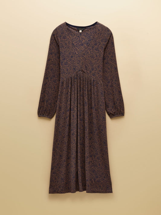 Young Ideas/Henmores - Nia Paisley Long Sleeve Dress - Brown - S