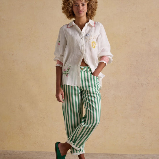 Young Ideas & Henmores - Orla Patch Shirt - White - 8