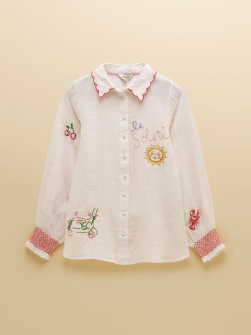 Young Ideas & Henmores - Orla Patch Shirt - White - 8