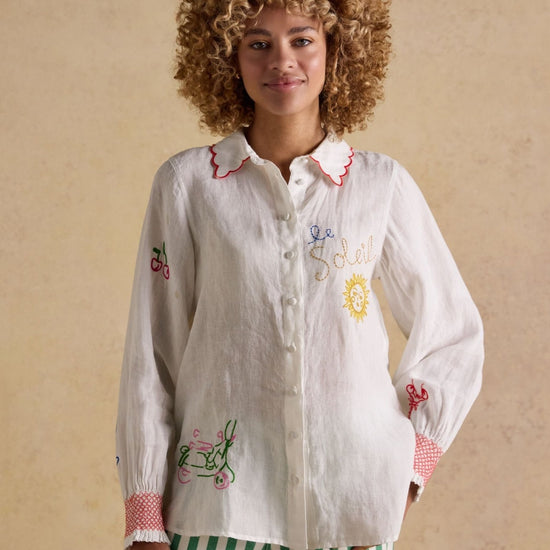 Young Ideas & Henmores - Orla Patch Shirt - White - 8