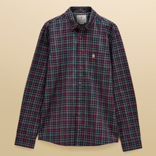 Young Ideas & Henmores -Oxford Check Classic Fit -Navy -M
