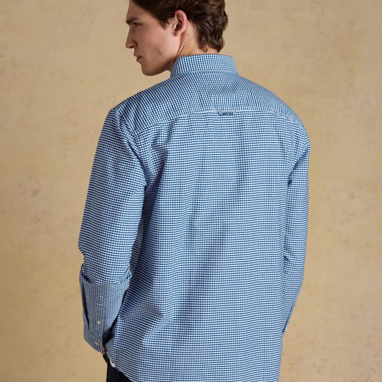 Young Ideas & Henmores -Oxford Gingham Classic Fit -Navy Check -M