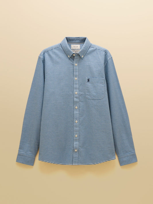 Young Ideas & Henmores -Oxford Gingham Classic Fit -Navy Check -M