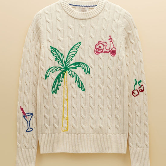 Young Ideas & Henmores -Palm Tree Jumper -Cream -8