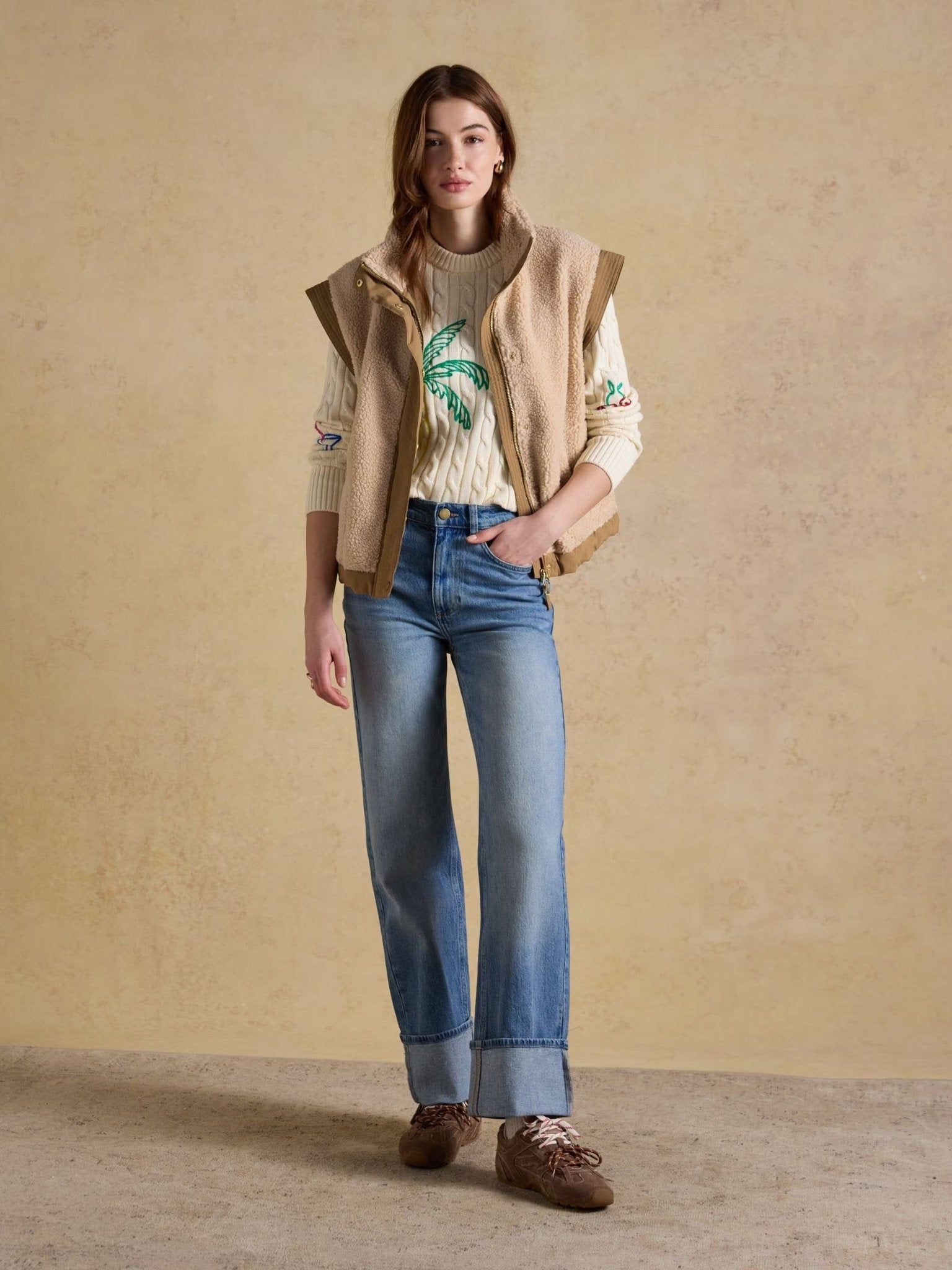 Young Ideas & Henmores -Palm Tree Jumper -Cream -8