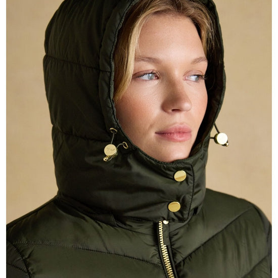 Young Ideas/Henmores - Pembury Long Hooded Coat - Khaki Green - 8