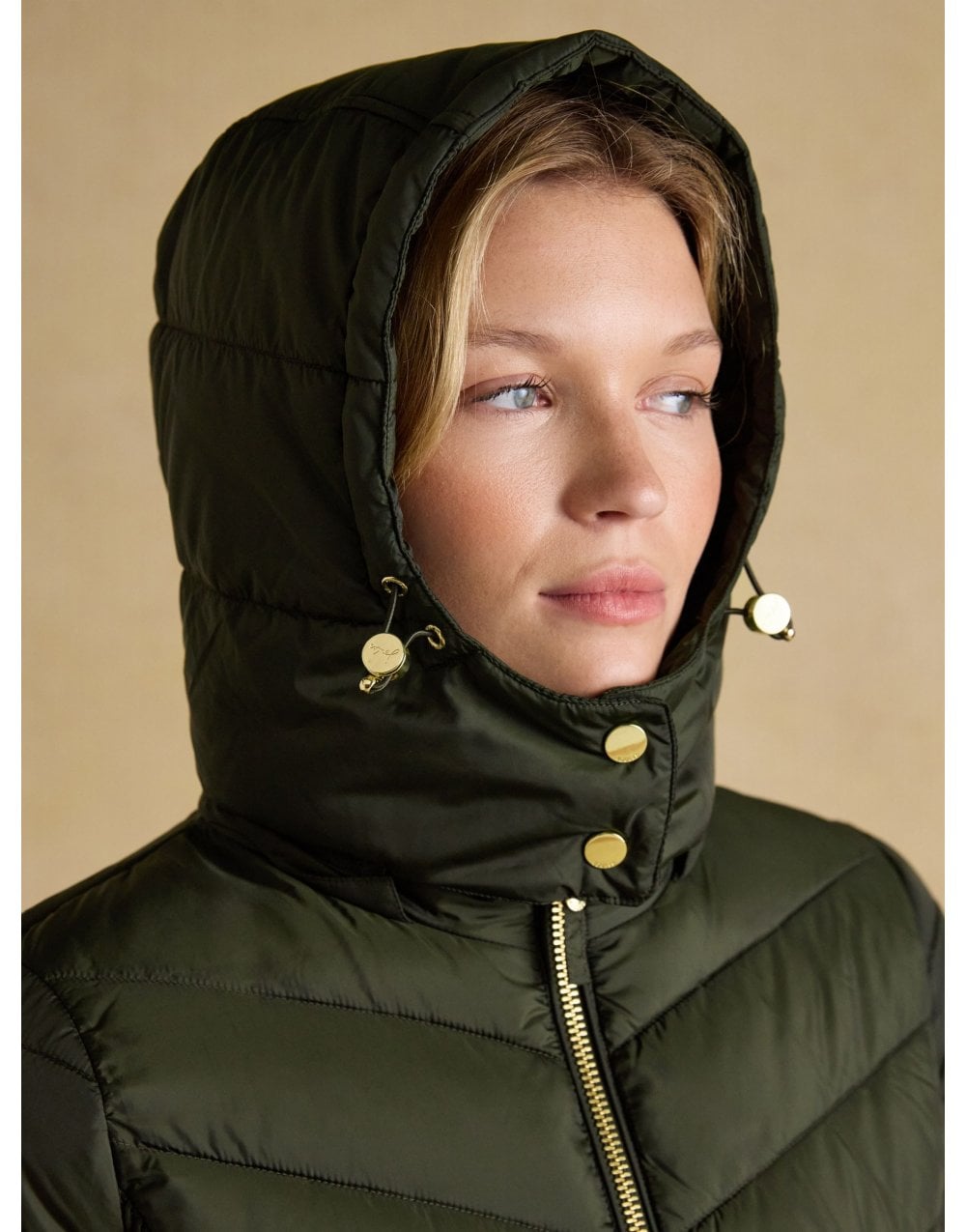 Young Ideas/Henmores - Pembury Long Hooded Coat - Khaki Green - 8