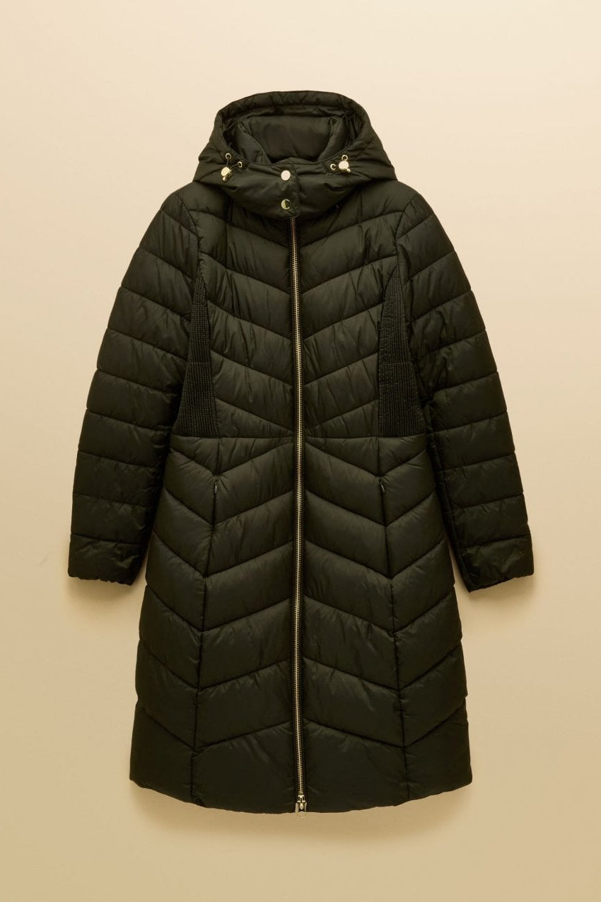 Young Ideas/Henmores - Pembury Long Hooded Coat - Khaki Green - 8