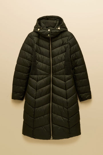 Young Ideas/Henmores - Pembury Long Hooded Coat - Khaki Green - 8